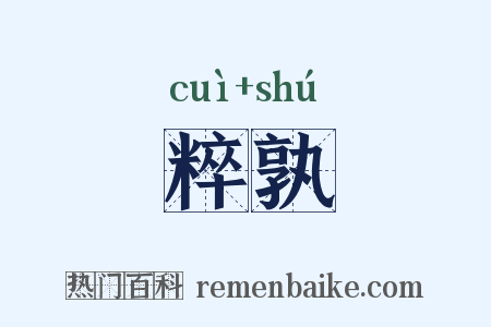 粹孰是什么意思的图片